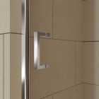 Porte de douche coulissante 120x200 cm - Verre transparent - Profilé chrome - CHROMED CRUSH Aurlane - FAC769