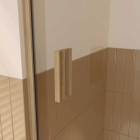 Porte de douche coulissante 120x200cm - Profilés aluminium effet Bois - Verre 6mm - WOOD CRUSH Aurlane - FAC1074