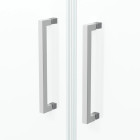 Porte de douche double battant 80x200cm - Verre trempé transparent 6mm - Profil Chromé FLAPPY CHROMED Aurlane - FAC225