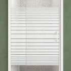 Porte de douche extensible de 69 à 80 x 185cm - Profil Blanc - Verre Trempé 4mm - FLEXY Aurlane - FAC145
