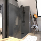 Porte de douche fixe 90x200cm - ROLLING CHROMED SIDE 90 / RETOUR 90 Aurlane - FAC616