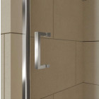Porte de douche pivotante 90x200 cm - Profilés chrome - Verre trempé 6 mm - CHROMED CRUSH Aurlane - FAC774