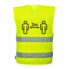 Gilet distanciation sociale 2m hv - c406 - Taille au choix