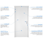 Bloc-porte pose fin de chantier collection Premium Miro, H.204 x l.73 cm, aspect chêne blanc, réversible