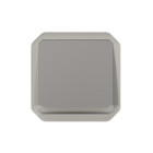 Poussoir no lumineux plexo composable gris (069542l)