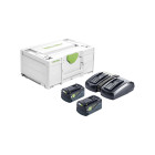 Power set festool sys 18v 2x5,0/tcl6 duo (2 x 5,0 ah asi tcl 6 duo sys3 m 187)
