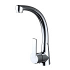 Mitigeur pour évier NF Smart EcoNature Cold Open C3 avec bec en forme de tube - 280 mm - Chromé - STANDARD HIDRAULICA - 99265C