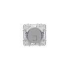 Prise murale rj45 odace gris aluminium schneider electric