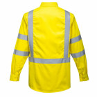 Chemise de travail manches longues haute visibilité anti-feu bizflame - jaune - Taille au choix 