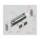 Profilé aluminium arrière ruban led - diffuseur - sans diffuseur, taille - 1000mm