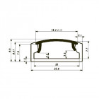Profilé En Aluminium Pour Flexibles Led - Plat / Large - Diffuseur Transparent - 2 M