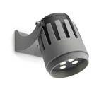 Projecteur 4000k powell 16,5 cm, aluminium et verre, gris