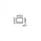 Projecteur de jardin gris foncé flux