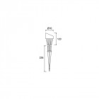 Projecteur de jardin minimal green led 3 ampoules