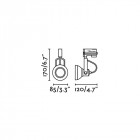 Projecteur sur rail gris ring 1 ampoule