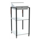 Pupitre avec caisson écritoire 2 étagères à roulettes 150 kg - 820005969
