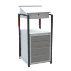 Pupitre avec caisson écritoire 4 tiroirs à patins 150 kg - 820008489