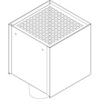Boîte à eaux carrée 200x200 mm Ø80 mm + grille stop-feuille - Coloris au choix