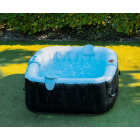 Spa gonflable 4 personnes carré ospazia - jusqu’à 40°c - prêt en 5 minutes - couverture et filtre inclus