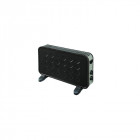 Radiateur electrique d'appoint NIKLAS 2000W BISCOTTO Thermo-convecteur modern design noir 2 Positions Chauffage d appoint