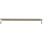 Rail de 42 cm en aluminium avec embouts pour motorisation de volet battant - blanc