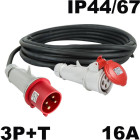 Rallonge 380v triphasé 3p+t 16a étanche 4x2,5mm² rallonge triphasé 16a - 4g2,5mm² - longueur 100m - ip67