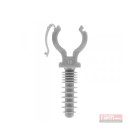 Seau de 100 CLIPEO gris simple 20 mm - 57220