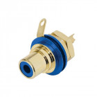 Rean - Embase Phono (Rca) - Contacts Dorés - Bleu