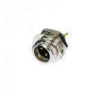 Rean Tiny - Connecteur Mini Xlr Mâle, 3 Pôles, Nickelé, Contacts Dorés