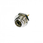 Rean Tiny - Connecteur Mini Xlr Mâle - 4 Pôles, Nickelé, Contacts Dorés