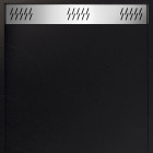 Receveur en acrylique Noir Effet Pierre 90x140x5 cm - Grille Linéaire Chrome - METEORA Aurlane - FAC1054