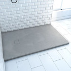 Receveur à poser en matériaux composite SMC - Finition ardoise grise - 80x120cm - ROCK 2 GREY 80 Aurlane - FAC203