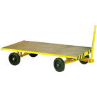 Remorque industrielle tractable sur couronne à billes 1 essieu directeur 3000 kg - Dimensions au choix