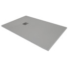 Receveur de douche en résine extra plat à poser 70x140cm - ciment (gris) - rio