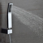 Robinet de douche thermostatique ronde à deux poignées chromé avec valve de douche