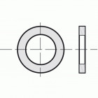 Rondelles plates série moyenne mu inox a4, diamètre 4 mm, boîte de 200 pièces
