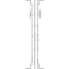 Crémone porte d'entrée à relevage roto - h.500 - 4 galets - axe 28 - entraxe 70 - d1000 - hff1600/2200 - 619438