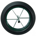 Roue increvable 15''  385x95  pneu dur et axe 20mm