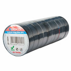 Ruban adhésif noir 10 rouleaux 15mm x 10m