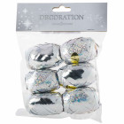 Ruban bolduc argent taille 5mmx 10m 6pcs