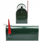 Boite aux lettres style américain design boite postale sur pied us mailbox vert