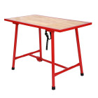 Établi pliable table d’atelier - 120 cm bois