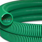 Tuyau d'aspiration 10 m à pression diamètre 40 mm (1 1/2") spirale renforcement vert 