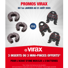 Presse à sertir M2X Virax + pince mère + 2 batteries + inserts au choix 