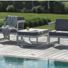 Salon de jardin barcelona 2 p aluminium - blanc
