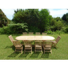 Ensemble de jardin en teck premium nayan 10 chaises jenae