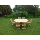 Ensemble de jardin en teck premium sawah 6 chaises jenae