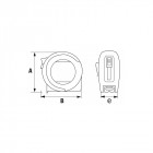Sam outillage - 525443 - mètre à ruban en acier boîtier bi-matière 10mx25mm
