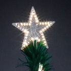 Sapin fibre optique vert 120cm avec cimier