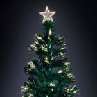 Sapin fibre optique vert 150cm avec cimier malocash